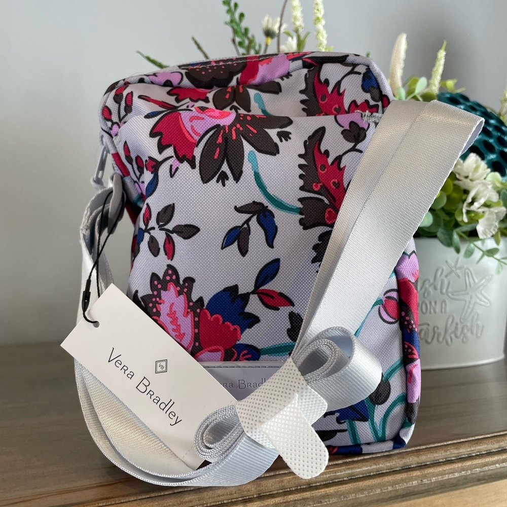 Vera Bradley Vineyard Floral RFID Lighten UP Mini Hipster Crossbody NWT